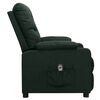 vidaXL Sill&oacute;n reclinable el&eacute;ctrico tela verde oscuro