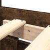 vidaXL Cama con cabecero madera de ingenier&iacute;a roble ahumado 180x200 cm