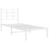 vidaXL Estructura cama sin colchón con cabecero metal blanco 75x190 cm