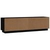vidaXL Mueble de TV madera maciza de pino negro 140x35x40 cm
