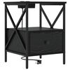 vidaXL Armario de Noche Roble Negro 41,5 x 40,5 x 55 cm