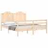 vidaXL Estructura de cama con cabecero madera maciza 160x200 cm
