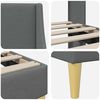 vidaXL Estructura de cama Gris oscuro 180 x 200 cm Terciopelo