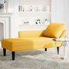 vidaXL Chaise longue con coj&iacute;n de tela de pana amarillo claro