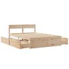 vidaXL Estructura de cama sin colchón madera maciza de pino 120x190 cm