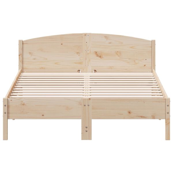 vidaXL Estructura de cama sin colch&oacute;n madera de pino maciza 120x200 cm