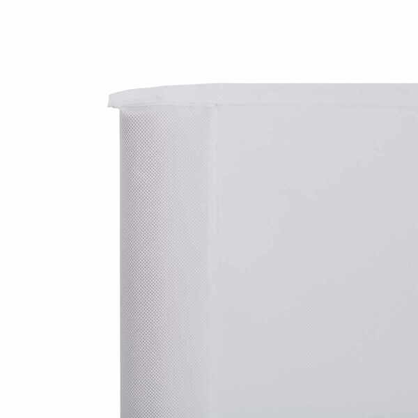 vidaXL Paravientos de playa de 9 paneles tela blanco arena 1200x160 cm