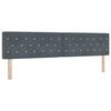 vidaXL Cama Box Spring LED con LED Gris oscuro 200 x 200 cm Terciopelo