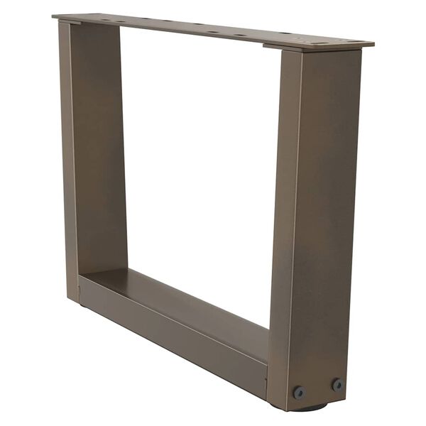 vidaXL Patas para mesa de centro en forma de V (2 unidades, acero natural, 50 x 30-31,3 cm)