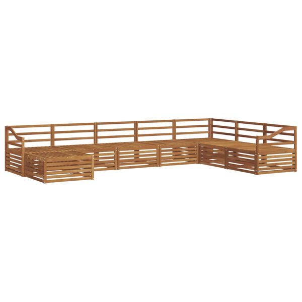 vidaXL Juegos de sof&aacute;s 8 pcs Natural Madera de Acacia S&oacute;lida