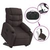 vidaXL Sill&oacute;n el&eacute;ctrico reclinable elevable de tela marr&oacute;n oscuro