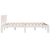 vidaXL Estructura de cama doble sin colch&oacute;n blanco 135x190 cm