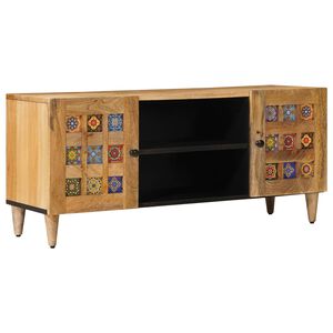 vidaXL Mueble de TV Natural 105 x 33,5 x 46 cm Madera de mango maciza