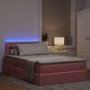 vidaXL Cama con almacenamiento y LED Rosa 120 x 200 cm Terciopelo
