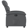 vidaXL Sillón reclinable de cuero sintético gris
