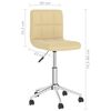 vidaXL Sillas de comedor giratorias 4 unidades cuero sint&eacute;tico crema