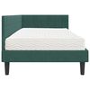 vidaXL Estructura de Cama Esquina con Colch&oacute;n 2 pcs Verde Terciopelo