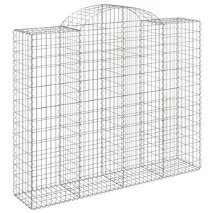 vidaXL Cesta gaviones forma arco hierro galvanizado 200x50x160/180 cm