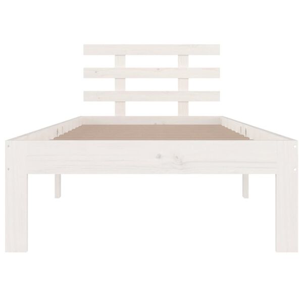 vidaXL Estructura de cama sin colchón madera maciza blanco 100x200 cm