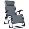 vidaXL Tumbona plegable de terraza textileno gris