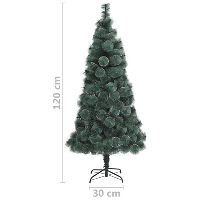 vidaXL Árbol de Navidad artificial con soporte verde PET 120 cm
