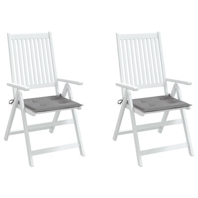 vidaXL Cojines de silla de jardín 2 uds tela Oxford gris 40x40x3 cm