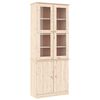 vidaXL Vitrina de cristal ALTA madera maciza de pino 77x35x186,5 cm