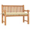 vidaXL Banco de jard&iacute;n madera maciza de teca con coj&iacute;n 120 cm