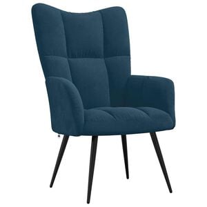 vidaXL Sill&oacute;n de relax de terciopelo azul