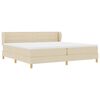 vidaXL Cama tipo Box Spring con colch&oacute;n Crema 200 x 200 cm tela