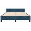 vidaXL Estructura de cama sin colch&oacute;n terciopelo azul oscuro 120x200cm