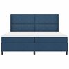 vidaXL Cama tipo Box Spring con colch&oacute;n Azul 200 x 200 cm tela