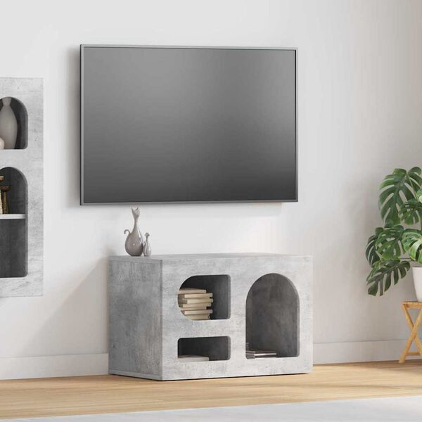 vidaXL Mueble de TV Gris Concreto 60 x 35 x 40 cm Madera de ingenier&iacute;a