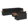 vidaXL Set de sof&aacute;s de jard&iacute;n 8 piezas y cojines rat&aacute;n sint&eacute;tico negro