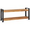vidaXL Banco de madera maciza de teca 120 cm