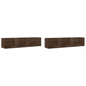 vidaXL Muebles de pared 2 unidades madera de ingenier&iacute;a marr&oacute;n roble