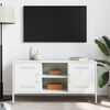 vidaXL Mueble de TV de acero blanco 100,5x39x50,5 cm