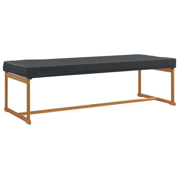 vidaXL Cubierta de Mesa Liso Negro 102 x 202 x 15 cm tela