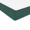 vidaXL Cama box spring con colch&oacute;n y LED terciopelo verde oscuro 160x210 cm
