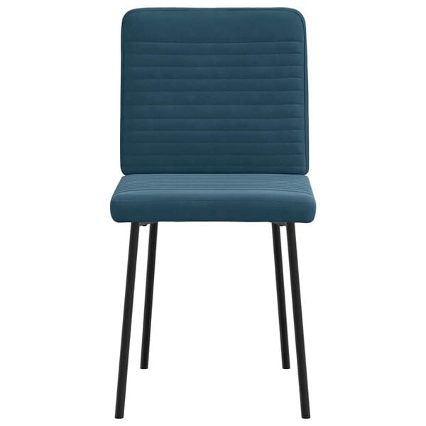 vidaXL Sillas de comedor 4 unidades terciopelo azul