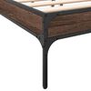 vidaXL Estructura cama madera ingenier&iacute;a metal marr&oacute;n roble 120x200 cm