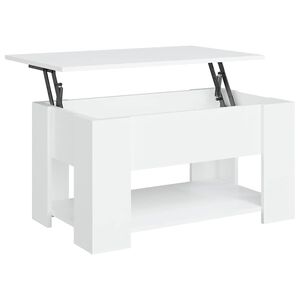 vidaXL Mesa de centro madera de ingenier&iacute;a blanco 79x49x41 cm