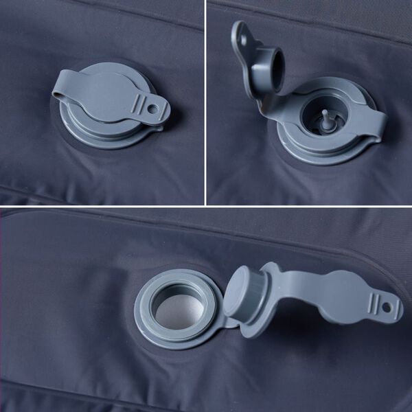 vidaXL Colch&oacute;n de camping autoinflable con con almohada 1 persona gris