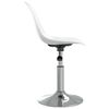 vidaXL Sillas de comedor giratorias 2 unidades PP blanco