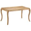 vidaXL Mesa de comedor de madera maciza de mango 135x75x76 cm