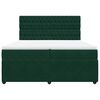 vidaXL Cama box spring con colch&oacute;n terciopelo verde oscuro 200x200 cm