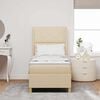 vidaXL Cama tipo Box Spring con colch&oacute;n Crema 80 x 200 cm tela