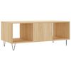 vidaXL Mesa de centro madera contrachapada roble Sonoma 102x50x40 cm