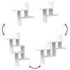vidaXL Estantes de pared 2 uds madera contrachapada blanco 38x12x38 cm