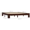 vidaXL Estructura cama sin colch&oacute;n madera pino marr&oacute;n oscuro 160x200cm
